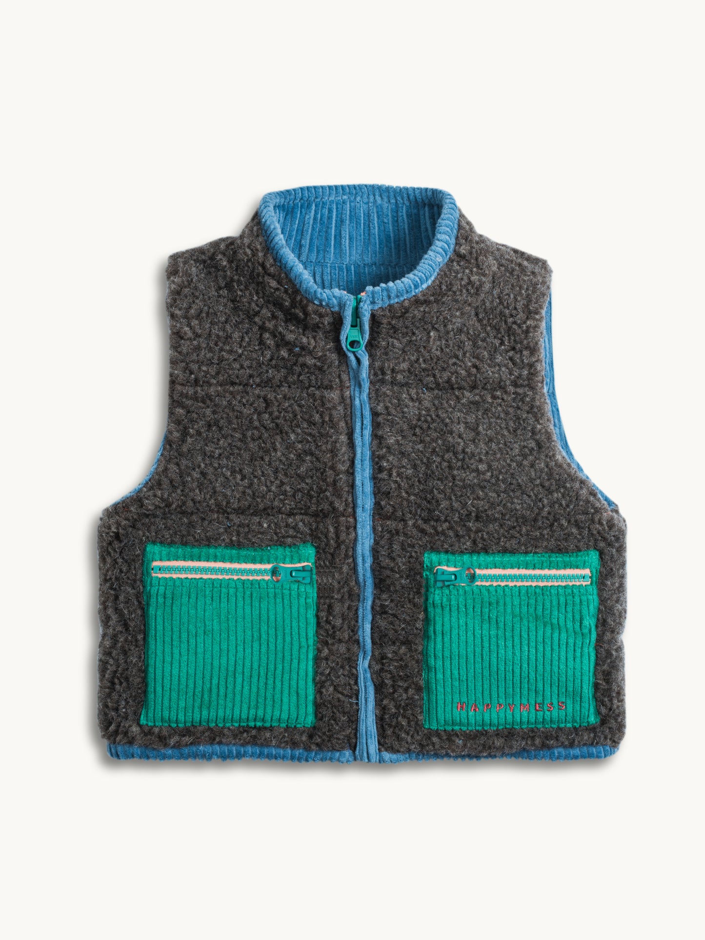 Reversible Merino Vest - Bluebird